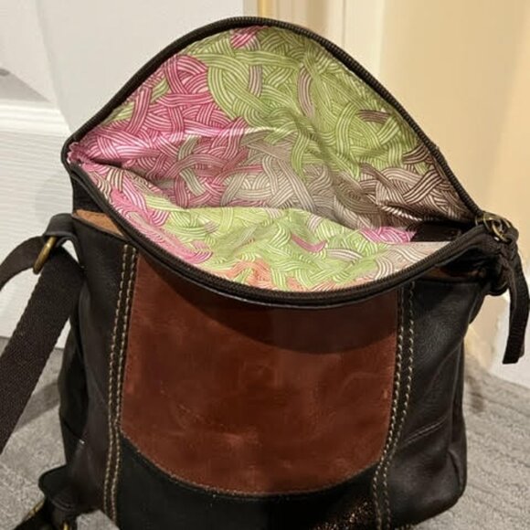 The Sak Leather Patchwork Foldover Crossbody - Picture 8 of 8